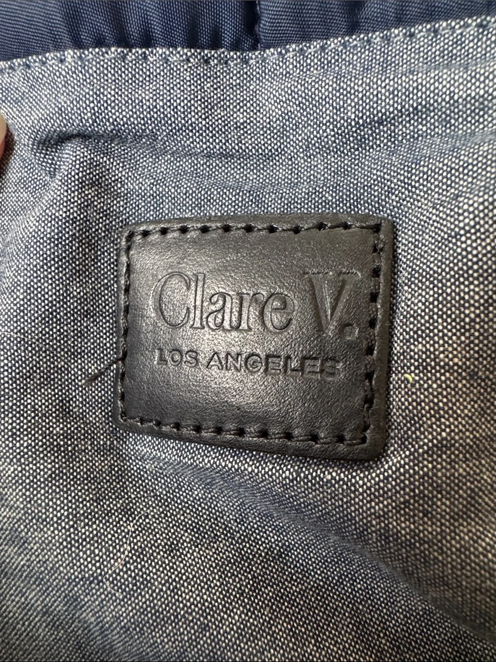 Clare V Quilted Navy Tote Weekender Tote